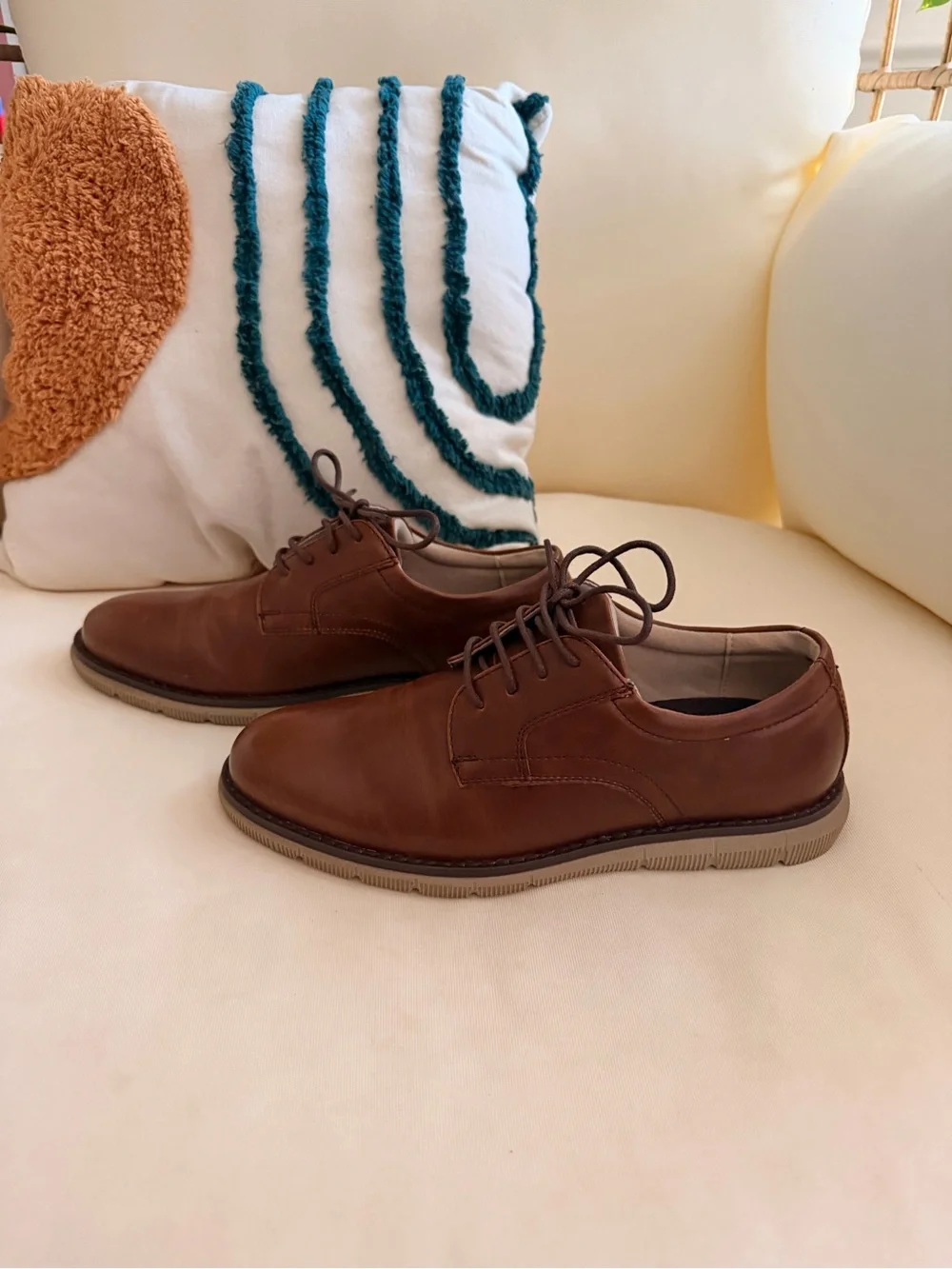 Brown Leather Oxford Shoes